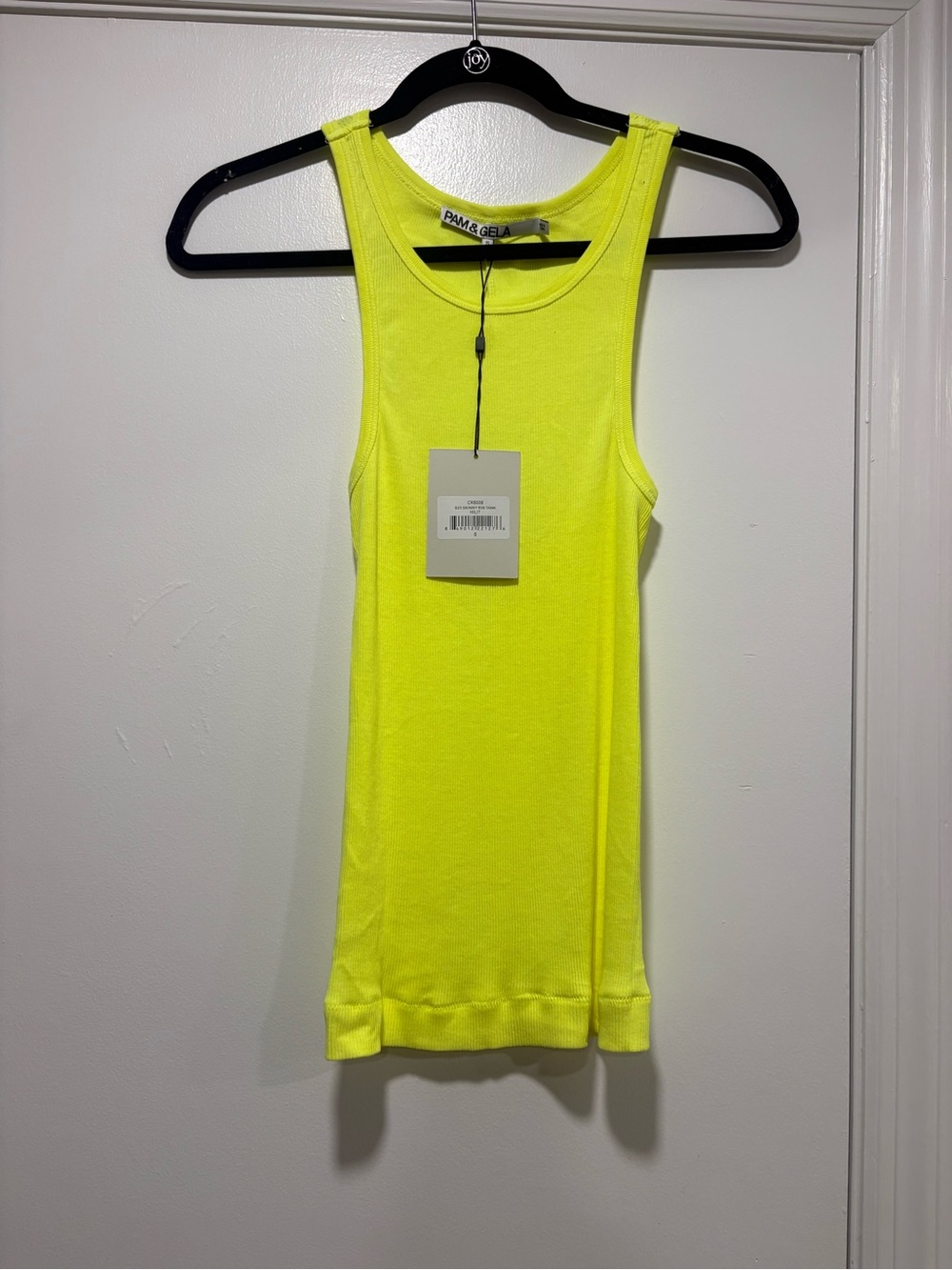 Pam & Gela Neon Yellow Ribbed Tank